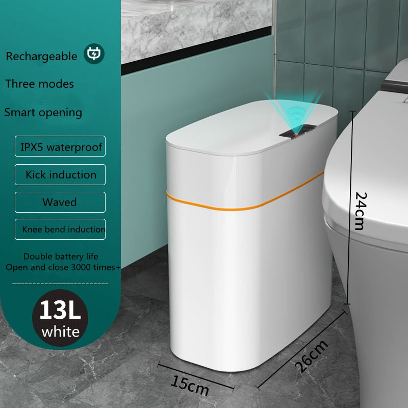 Smart elektrisk søppelbøtte med lokk | Skanto
