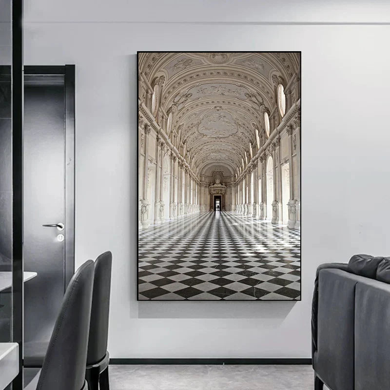 Minimalist Abstract Architectural Wall Art Fine Art Canvas Prints Posters Pictures For Modern Apartment Living Room Home Office Decor | Skanto