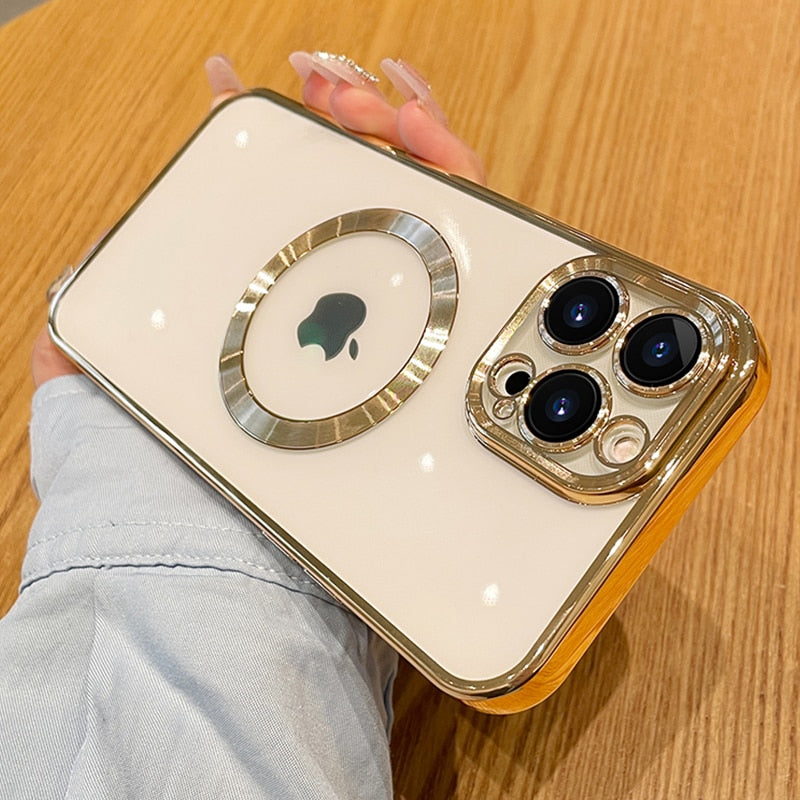 Skanto | Gjennomsiktig iPhone-deksel for trådløs lading