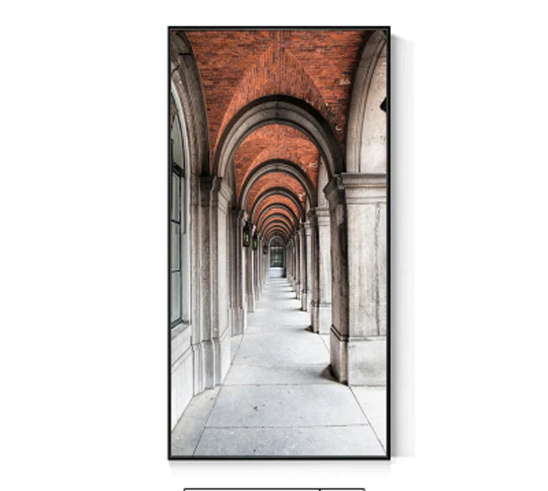 Modern Abstract Minimalist Arch Motifs Architecture Wall Art Fine Art Canvas Prints Pictures for Entry Hall Foyer Living Room Home Office Decor | Skanto