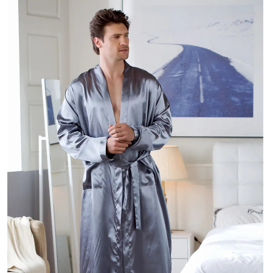 Skanto | RelaxWear Badekåpe - Elegant Sateng Badekåpe for Komfort