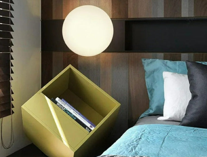 Skanto | GlaciaLuxe – Minimalist Vegglampe med Glass Stein Design