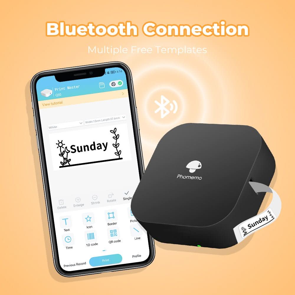 Skanto | Bærbar Bluetooth termisk etikettprinter med batteri og 2–4 tommers etikettbredde