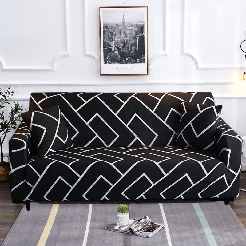 Moderne Antiskli Fargerik Elastisk Sofatrekk | Skanto