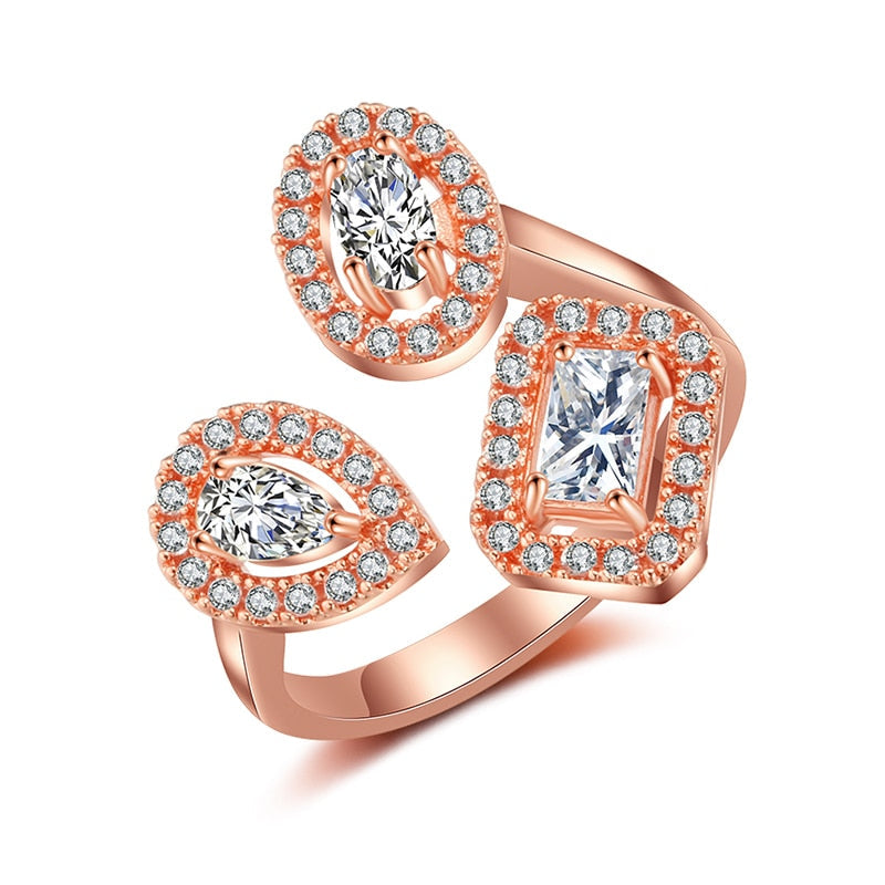 Skanto | Vann Dråpe Zircon Chic Justerbar Ring