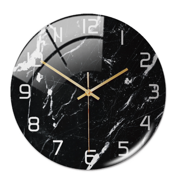 Skanto | Stilfull Veggklokke med Marmorstruktur - MarbleTime