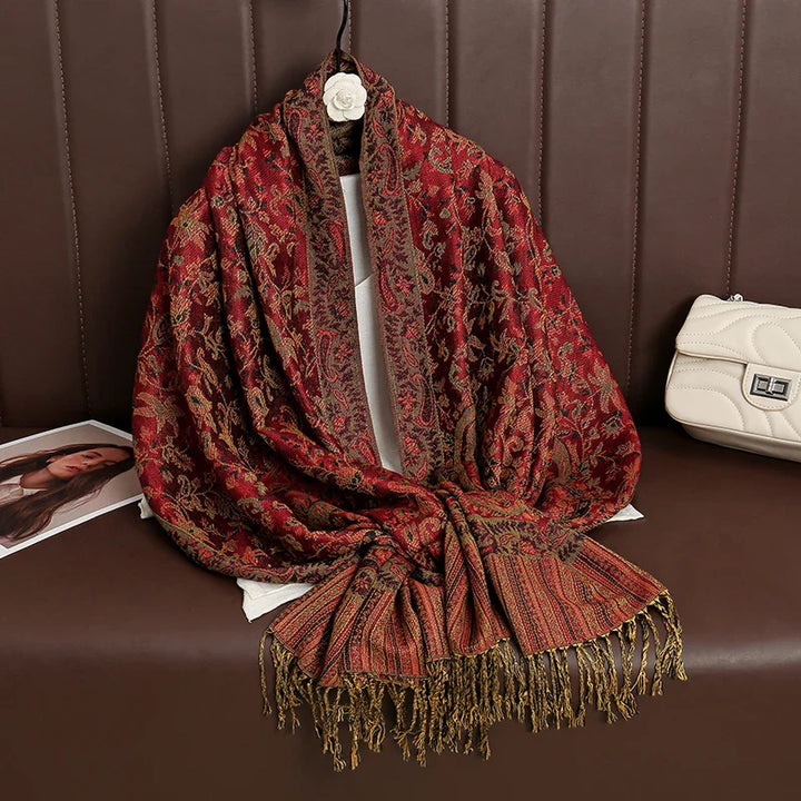 Skanto | Élégancea | Dame skjerf | Cashmere følelse | 70 × 190 cm | Luksus trykk & varm