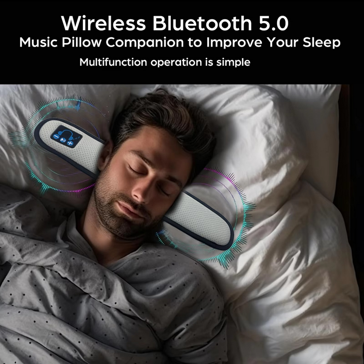Skanto | Benledning Bluetooth 5.0 Trådløs Høyttaler, Bærbar Stereo Lydbar for Underpute Avslapning og Bedre Søvn