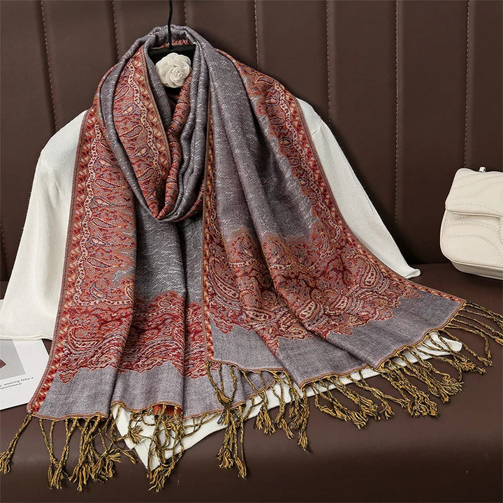Skanto | Élégancea | Dame skjerf | Cashmere følelse | 70 × 190 cm | Luksus trykk & varm