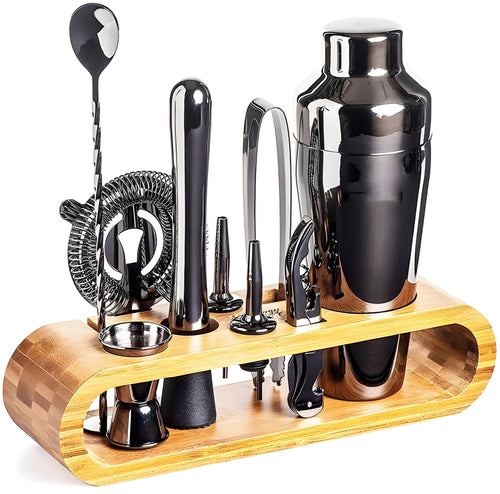 Cocktail shaker-set laget av rustfritt stål – 10-delt premium bartender-sett | Ideell for Skantoandede drinker og fester | Skanto