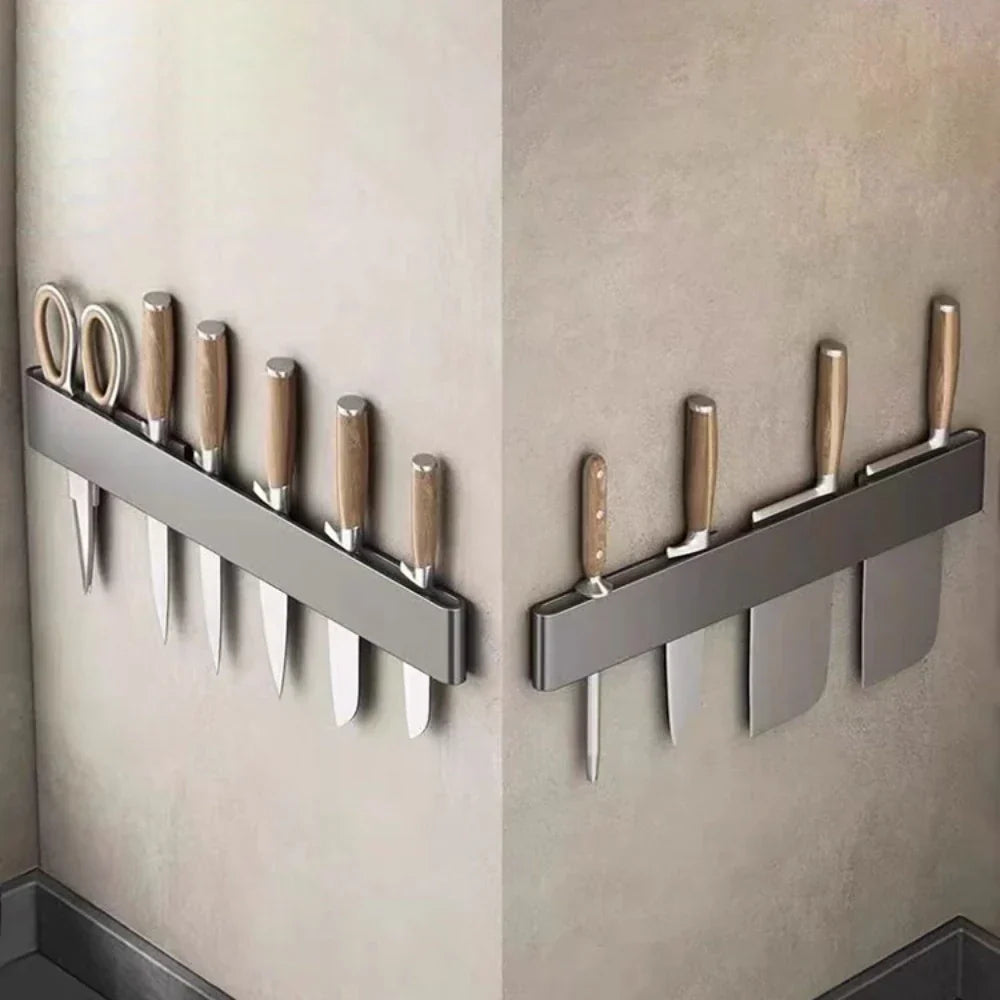 Skanto | Knivholder - Knifey - Rustfritt stål - Multifunksjonell hylle