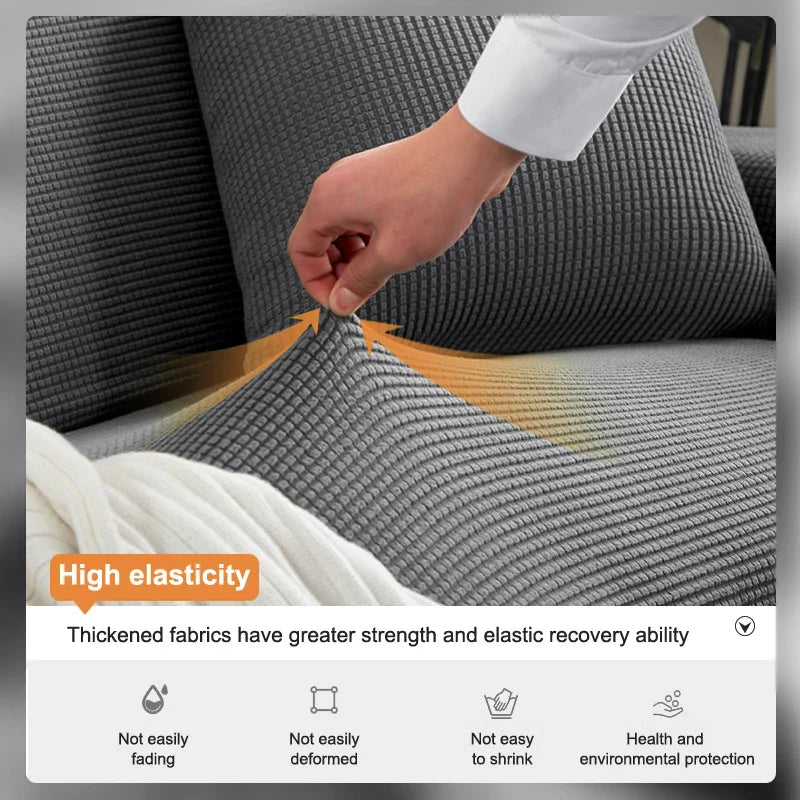 Skanto | Sofalino Stretch | Elastisk Sofabetræk | Jacquard Design | Til 1–4 Sæder & L-Form