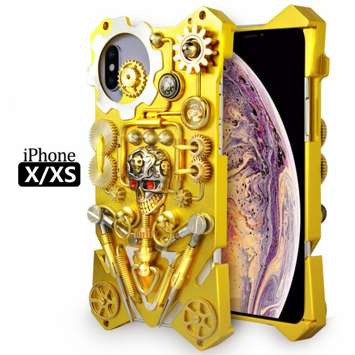 Skanto | Mekanisk Hodeskalle Cyberpunk Stil iPhone Deksel