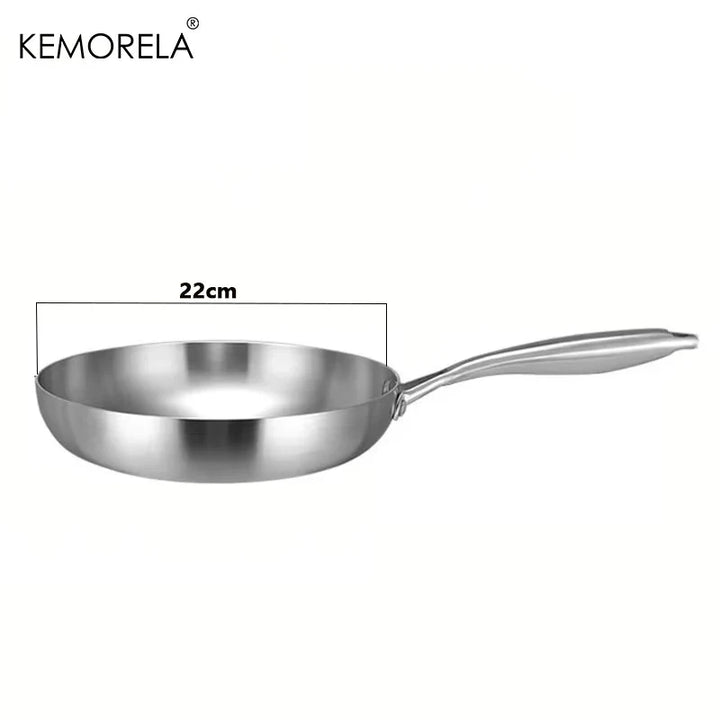 Skanto | Profesjonell Kjele-Panne - 304 Rustfritt Stål, 2MM tykk 5-lags Stål panne & Kjele