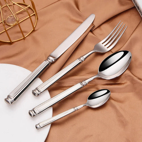 Skanto | Bestikksett i Rustfritt Stål | 304 Speilfinish for Hverdag og Formell Servering