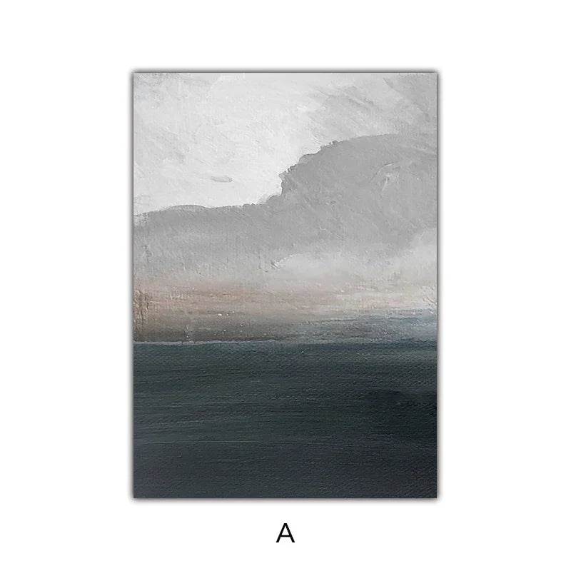 Sunset Lake Landscape Abstract Wall Art Fine Art Canvas Prints Pictures For Modern Apartment Living Room Home Office Art Decor | Skanto