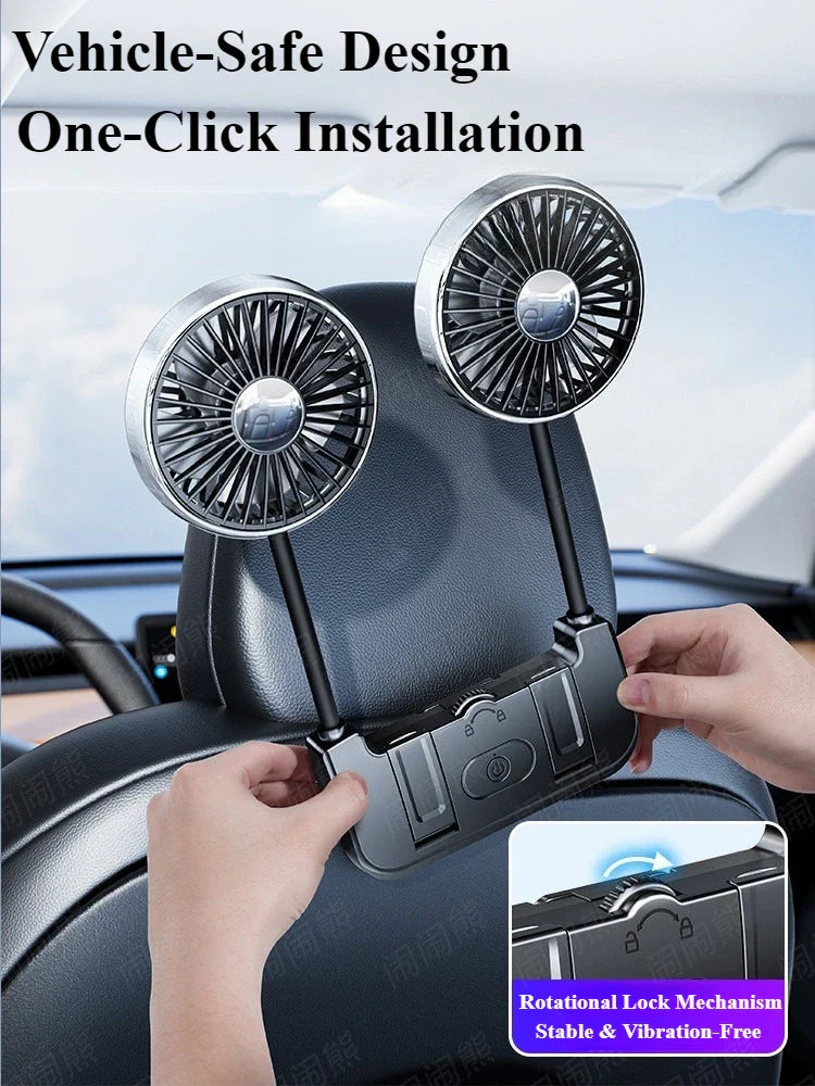 Frendorf | Dual-Head Baksetefan – Eary – (USB-C Oppladbar)