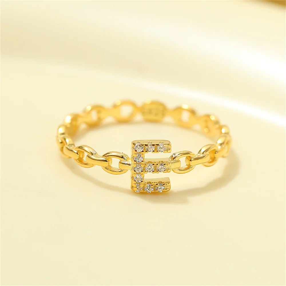 Skanto | Delikat Diamant Bokstav Initial Ring