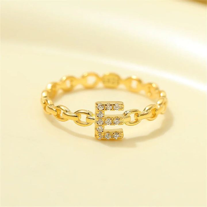 Skanto | Delikat Diamant Bokstav Initial Ring