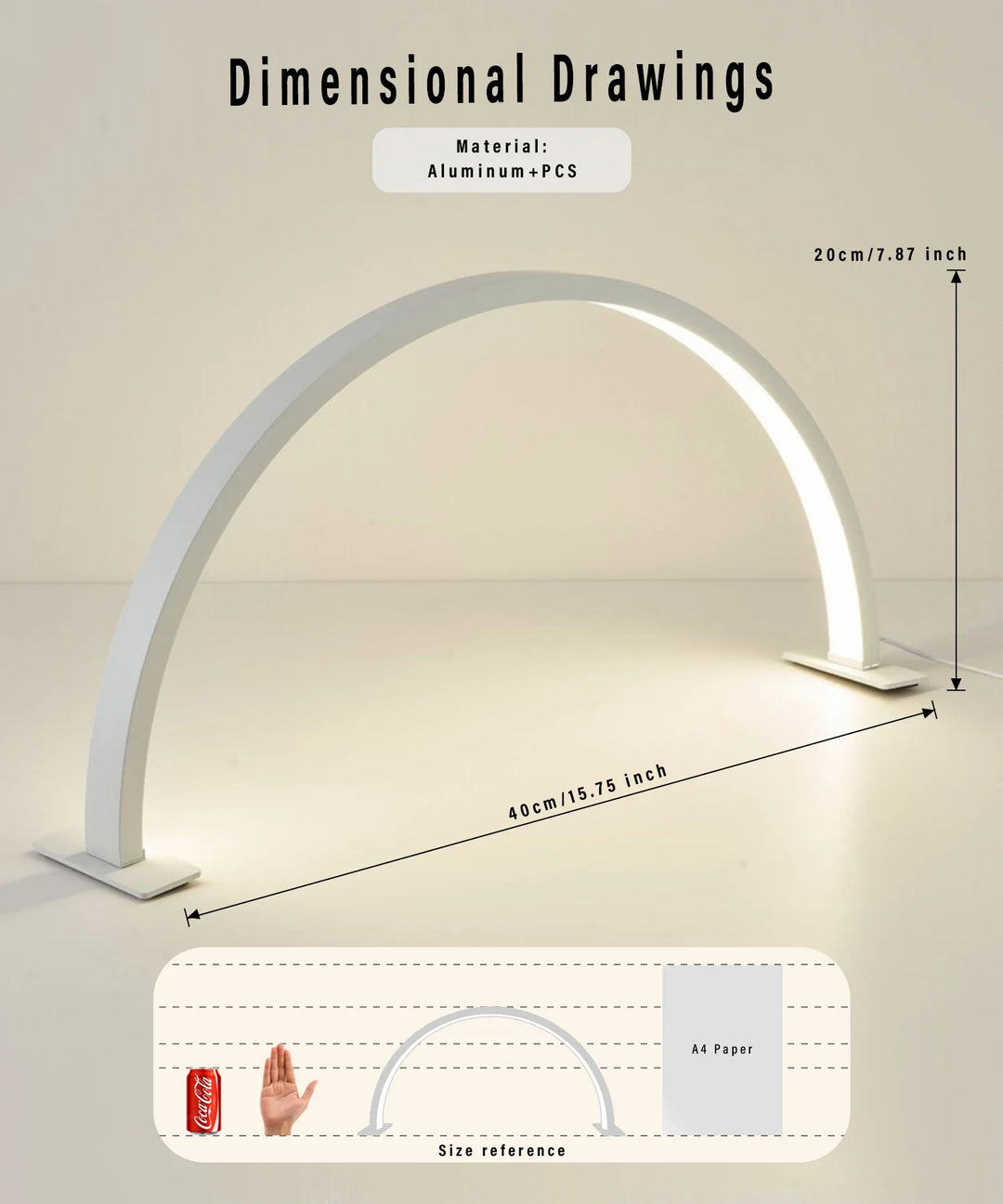 Skanto | LUNAIL LED Neglelampen | Halvmåne Design | USB | For Neglestudio & Hjem