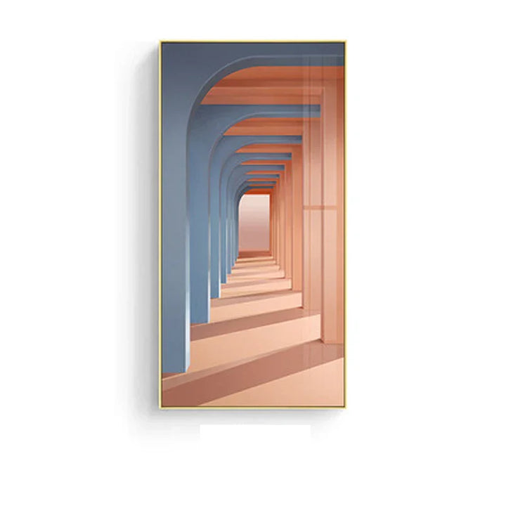 Modern Abstract Minimalist Arch Motifs Architecture Wall Art Fine Art Canvas Prints Pictures for Entry Hall Foyer Living Room Home Office Decor | Skanto