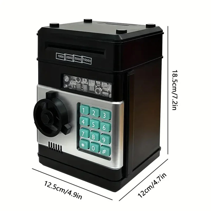 Skanto | Elektronisk spareboks med automatisk mini-safe, passordlås og mynttelger – Den ultimate gaven til barn!