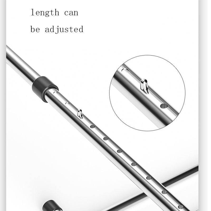 Norvo | Rustfritt Stål Sammenleggbar Balkong Kleshenger