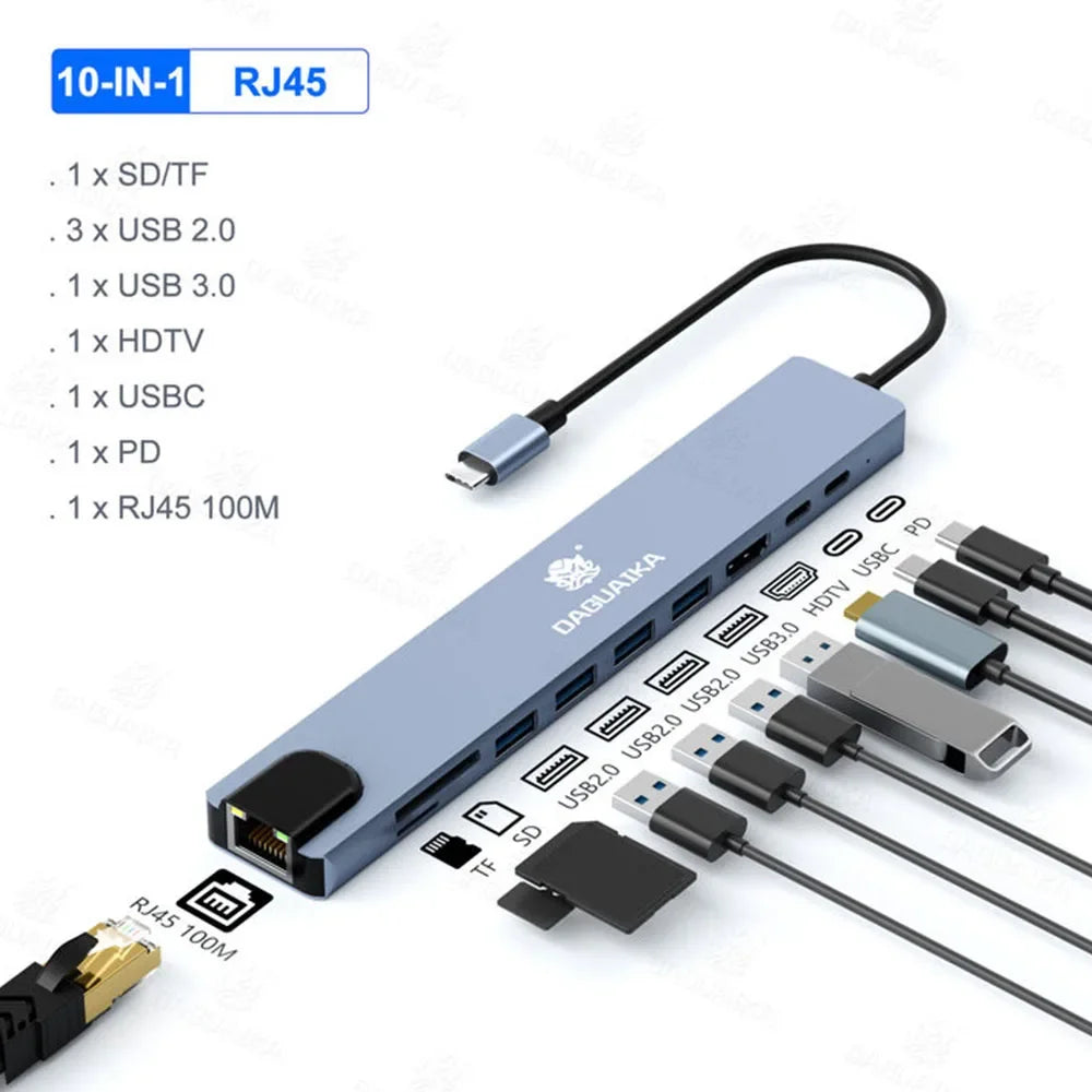 Skanto | Type C - USB Dockingstasjon Hub