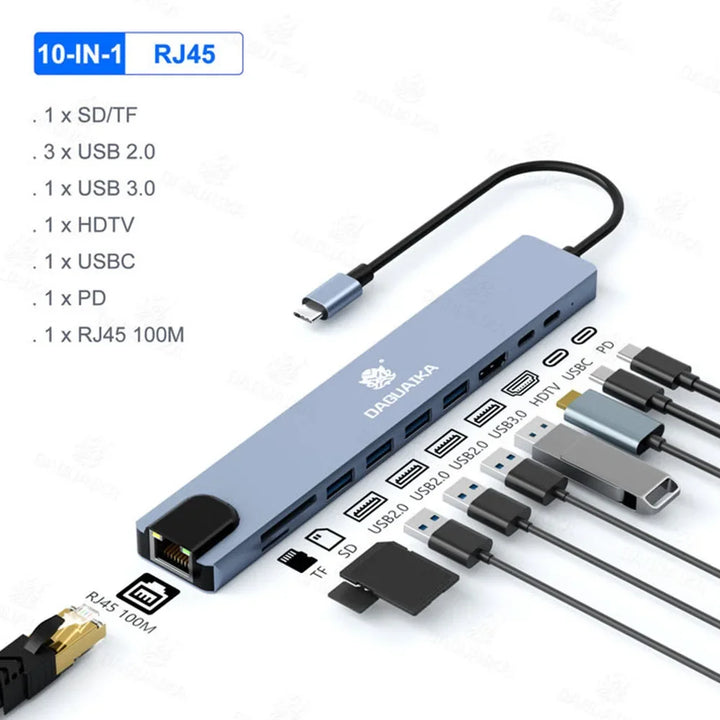 Skanto | Type C - USB Dockingstasjon Hub