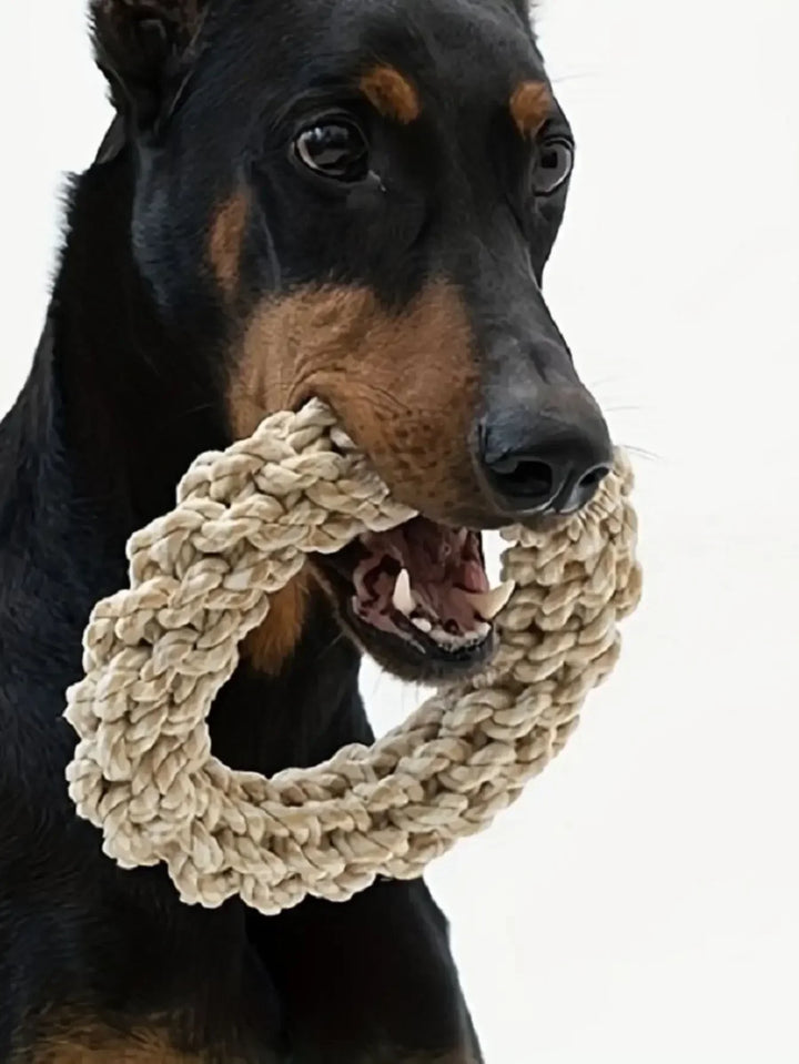 Robust bomull chew ring for hunder Skanto