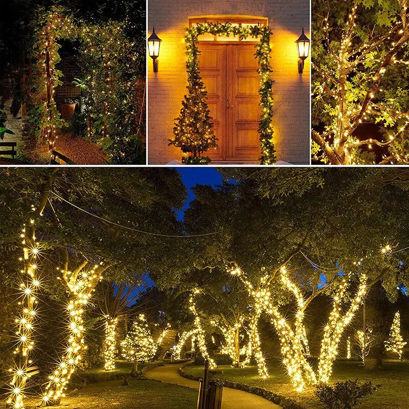 Skanto | Vannavvisende solgarland med LED-lamper for hagen
