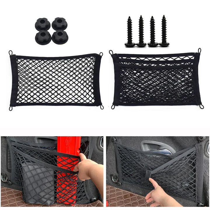 Skanto | Stretchable Mesh Cargo Net Biloppbevaringsorganisert Lomme