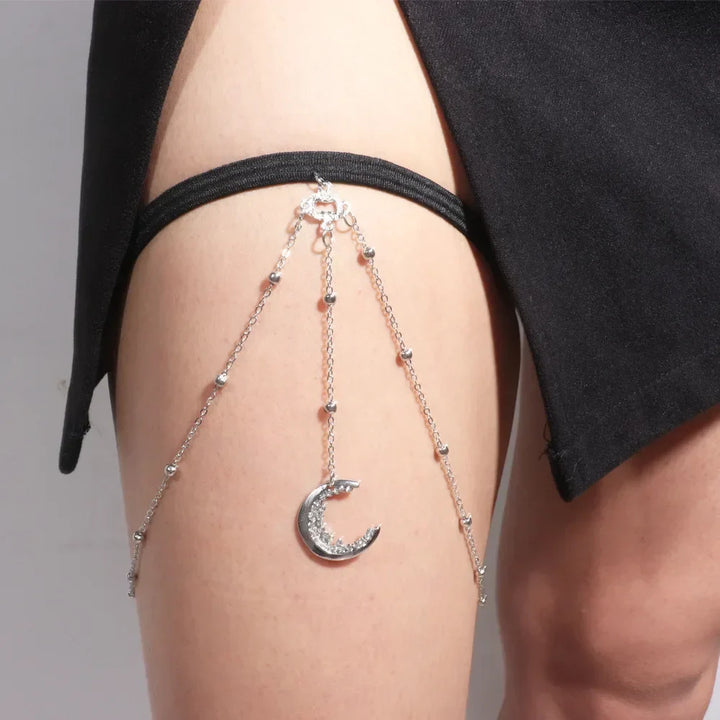 Skanto | Måne Charm Justerbar Elegant Rhinestone Smykker