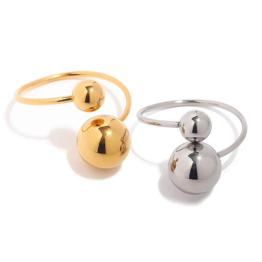 Skanto | 18k Bold To Kule Åpen Ring