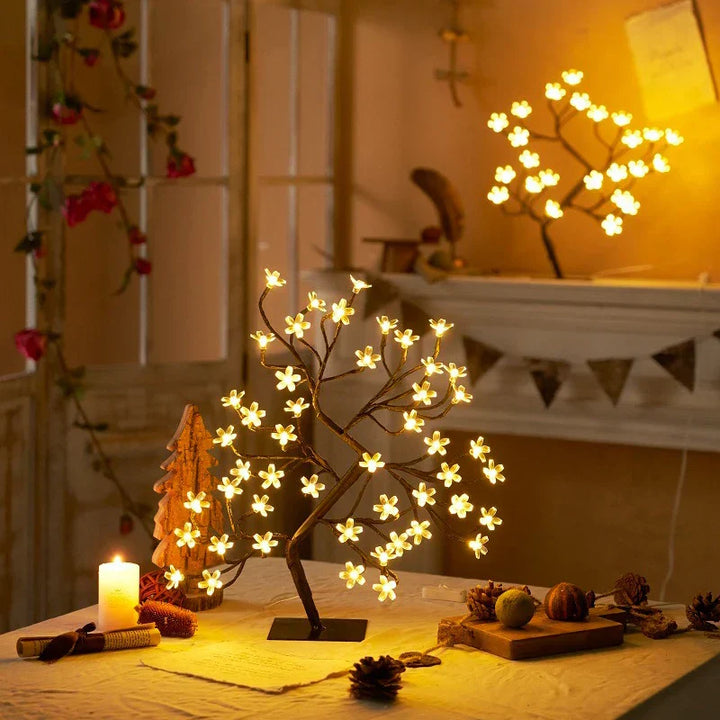 LED Blossom Tree Lampe – Kirsebærblomst Design for Stue og Soverom Dekorasjon | Skanto