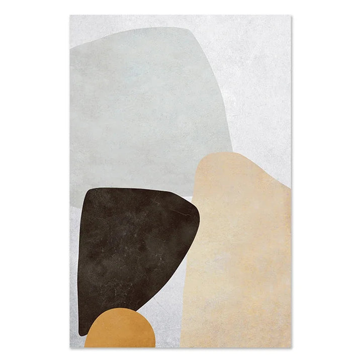 Scandinavian Abstract Gray Pink Granite Wall Art Fine Art Canvas Prints Pictures For Modern Apartment Living Room Bedroom Art Decor | Skanto