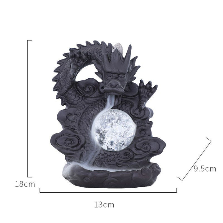 Mystic Dragon Lucky Clay Waterfall Burner | Skanto