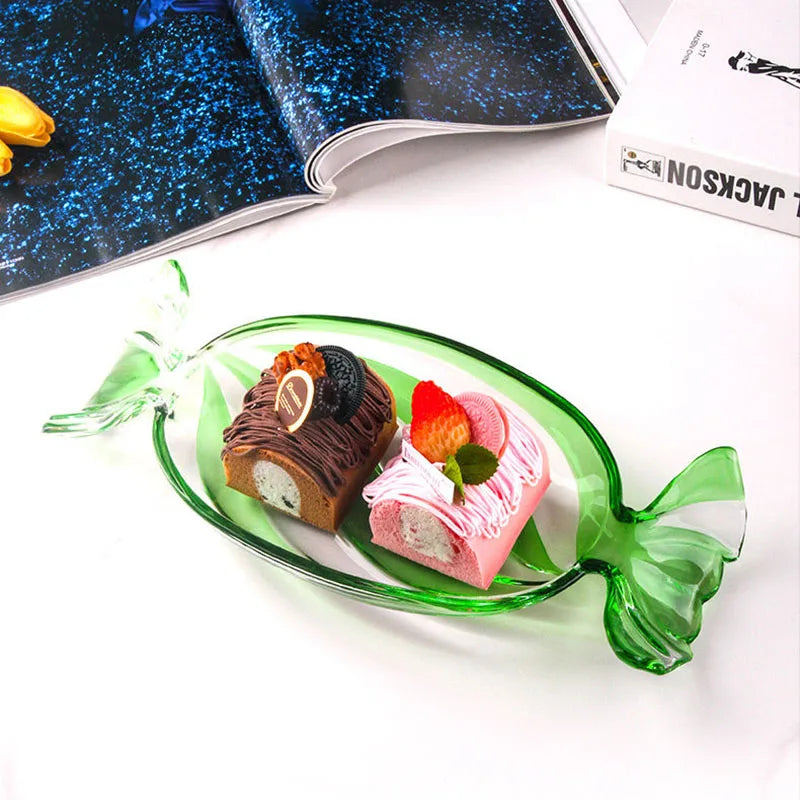 Candy-formet glass snacktallerken | Skanto