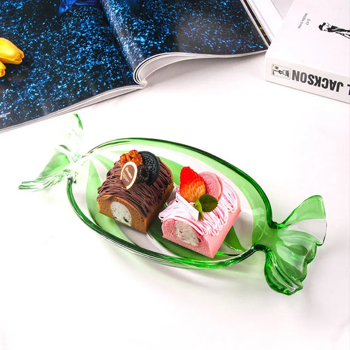 Candy-formet glass snacktallerken | Skanto