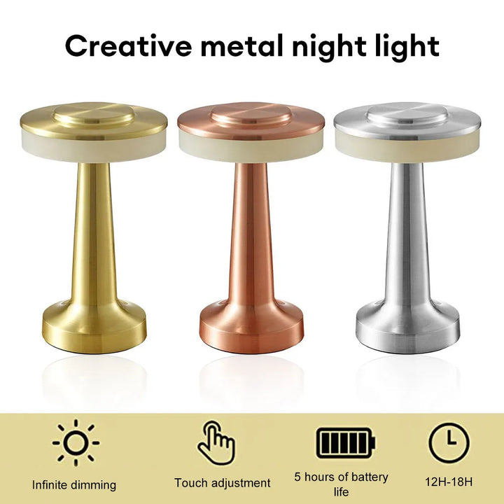 Skanto | Retro LED Bordlampe USB Oppladbar Uendelig Dimmbar Nattlys Campinglys Egnet For Barlampe Soverom Miljølys