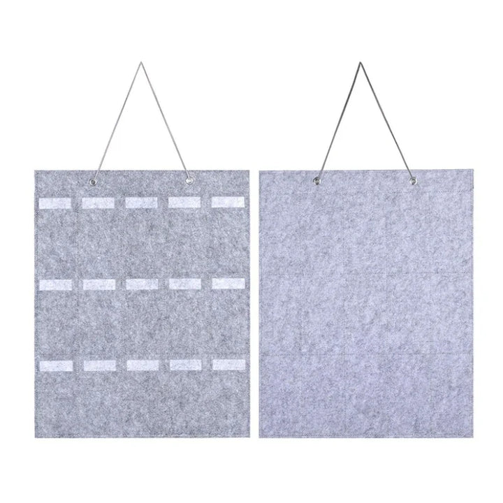 Skanto | GlasSpace Organizer | Veggmontert Brilleholder | Sammenleggbar Solbrilleoppbevaringspose | Plassbesparende & Støvtett | 42 × 38 cm