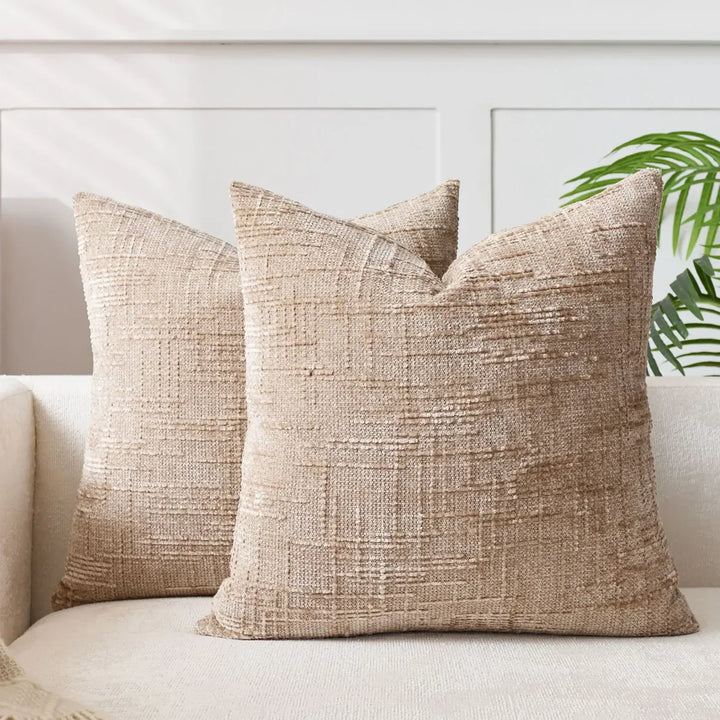 Chenille Sofa putevar – Myk ensfarget design | Elegant dekorasjon for stue & soverom | Skanto