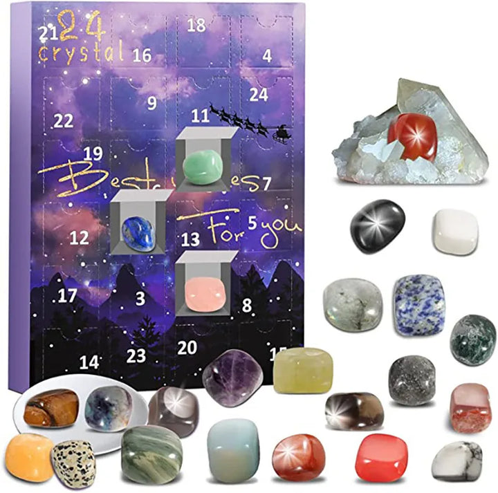 Skanto | GemSpark – Adventskalender med 24 edelsteiner – For barn og samlere
