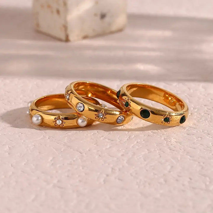 Skanto | 18k Stjerne & Stein Inkludert Ring