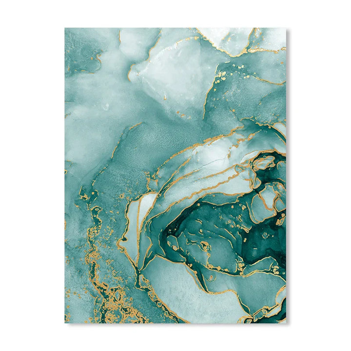 Modern Abstract Aquatic Floating Marble Print Wall Art Fine Art Canvas Prints Pictures for Living Room Dining Room Home Office Decor | Skanto