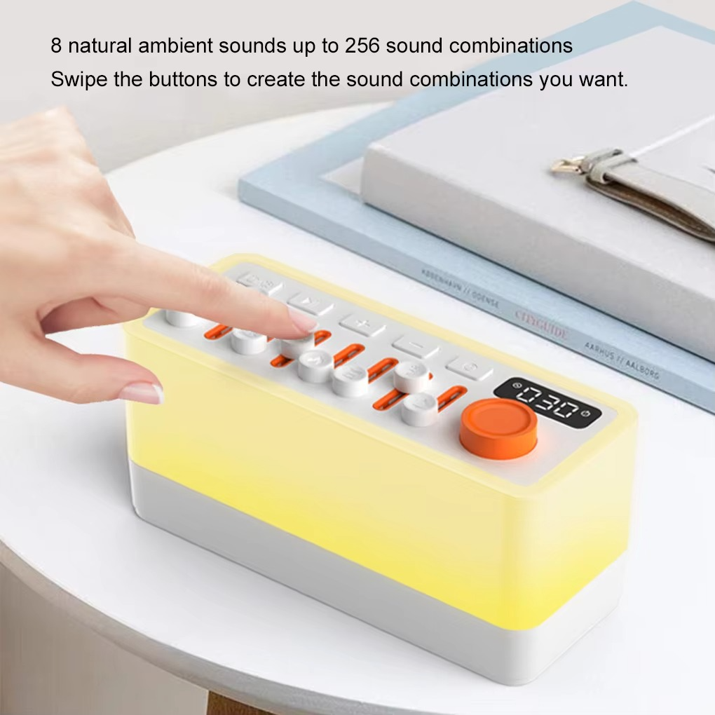Skanto | Smart Sleep Sound Machine med RGB Nattlys og Bluetooth Høyttaler