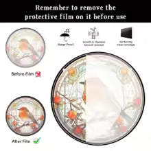 Norvo | Akryl Sol Fangere LumoOwl | 15 cm Rund | Ugle Dekor | Vindu & Vegg Pendel | Gaveidé