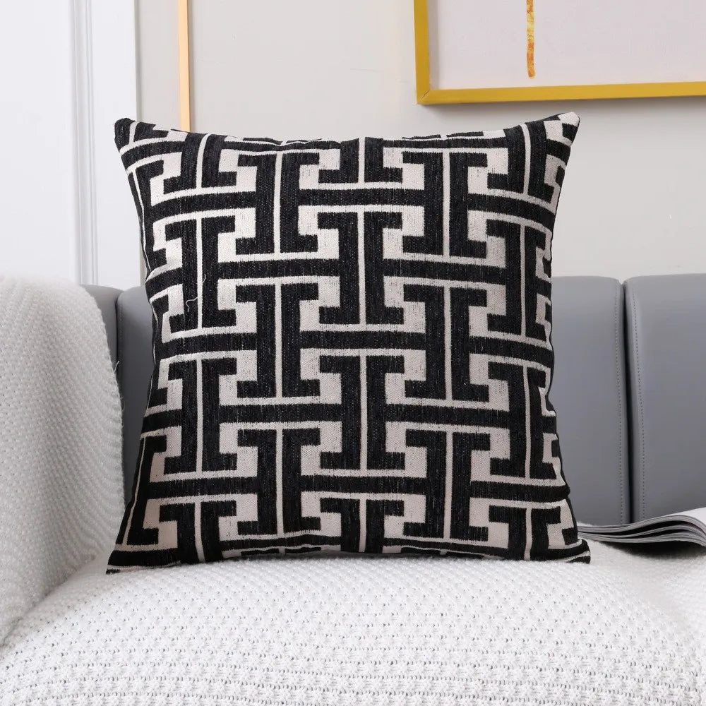 Stripet putetrekk i landsbyhusstil – Dekorativ sofatrekk for stue og sofa | Skanto
