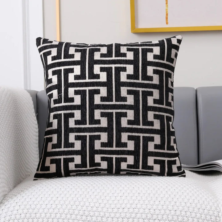 Stripet putetrekk i landsbyhusstil – Dekorativ sofatrekk for stue og sofa | Skanto