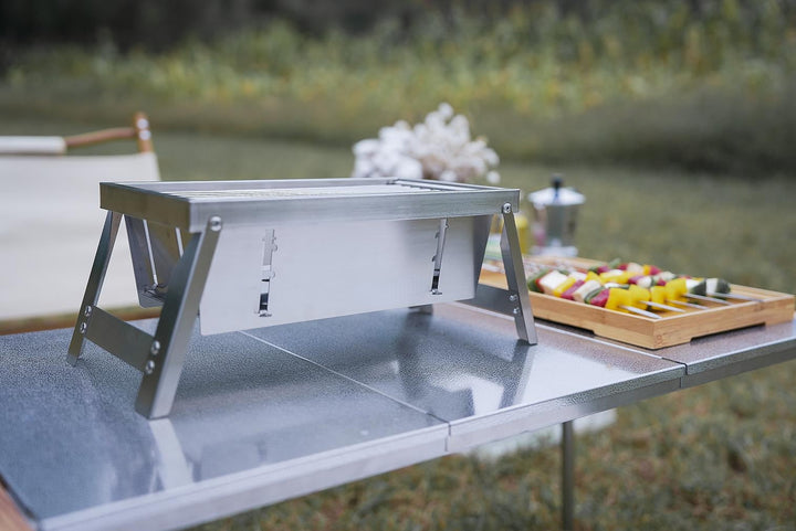 Ultimate Camping Style Rustfritt Stål Sammenleggbar Grill | Skanto